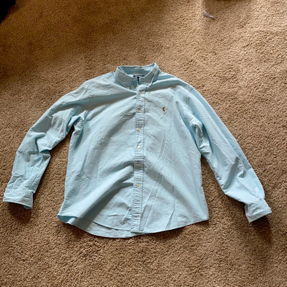 •polo Ralph Lauren blue butting down long sleeve